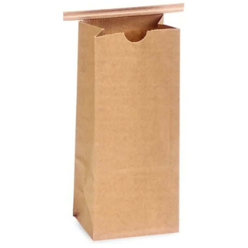 Pack Of 25 1 lb Kraft Tin Tie Coffee Bags 4-1/4"x2-1/2"x10-1/2"
